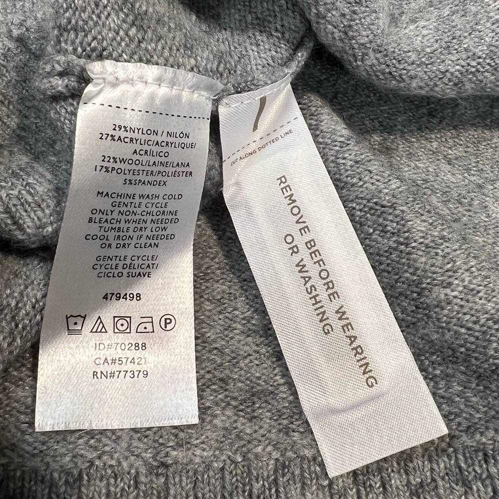 Ann Taylor Gray Sweater Dress Size S - Picture 8 of 8